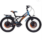 Hero F11 20T Bicycle for Kids | Dual Suspension | V Brake | Single Speed | Easy Self Assembly | Ideal for Kids 5 to 8 Years (Blue-Orange)